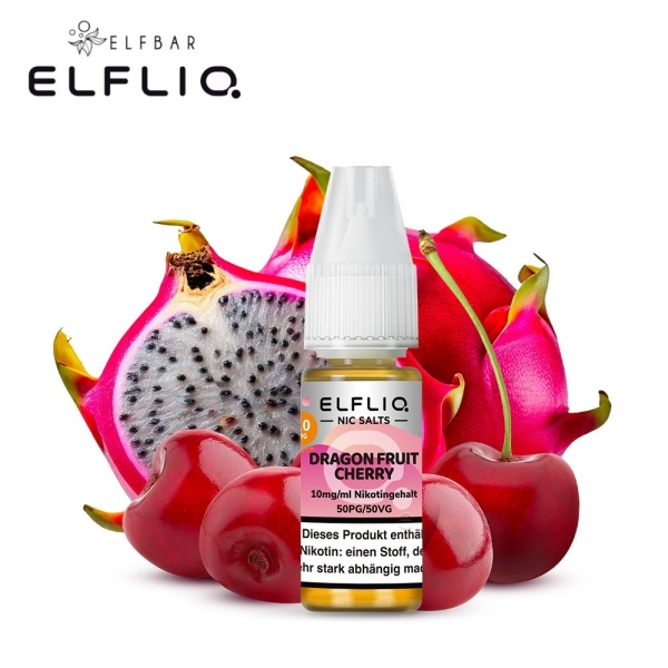 Elfliq Liquid by Elfbar - Dragon Fruit Cherry - Nic Salt 10mg / 20mg